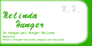 melinda hunger business card